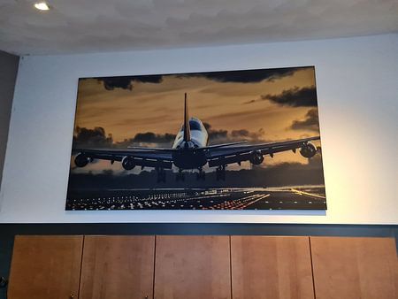 Airplane Sunset Landing