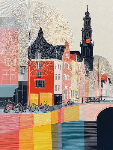 Zicht op Westertoren