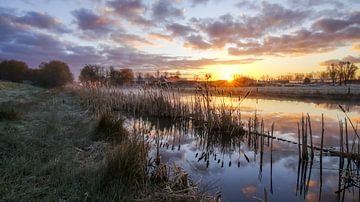 Sunrise at the water by Dirk van Egmond