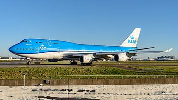 KLM Boeing 747-400 passagiersvliegtuig. van Jaap van den Berg