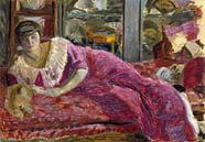 Frau auf einem Sofa, Pierre Bonnard, 1907-1914 von Atelier Liesjes Miniaturansicht
