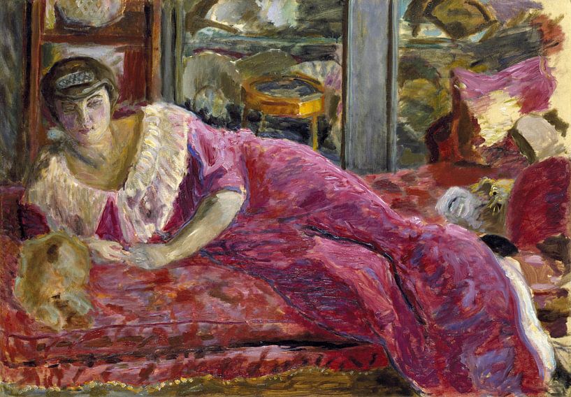 Frau auf einem Sofa, Pierre Bonnard, 1907-1914 von Atelier Liesjes