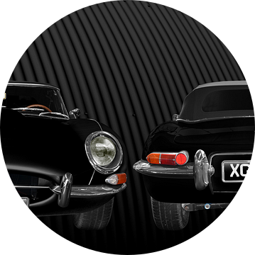 Jaguar E-Type Series 1 in zwart dubbelaanzicht van aRi F. Huber