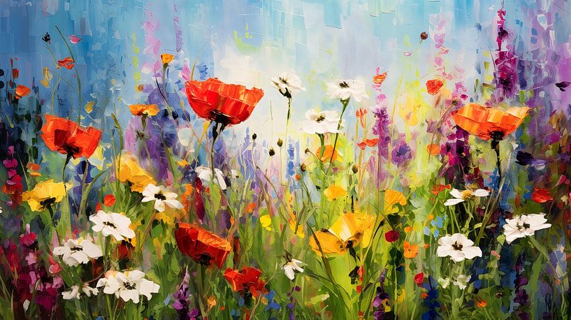 Bunter Blumengarten Impressionismus, Wildblumen, Samenmischung von Jan Bechtum