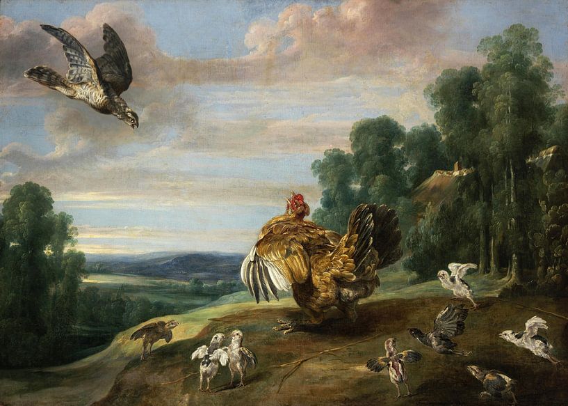 Een Havik en een Brood Hen, Frans Snijders van Meesterlijcke Meesters