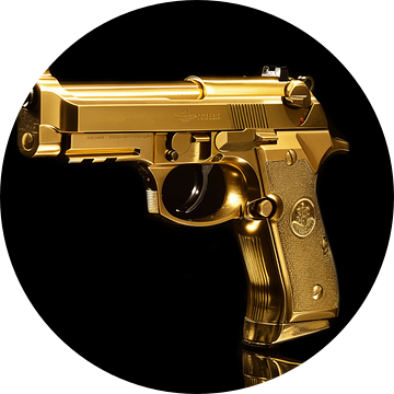 Gouden pistool 9mm panorama