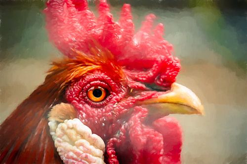 Gemälde eines Hahnes