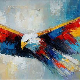 Les ailes d'un aigle puissant sur Peinture Abstraite