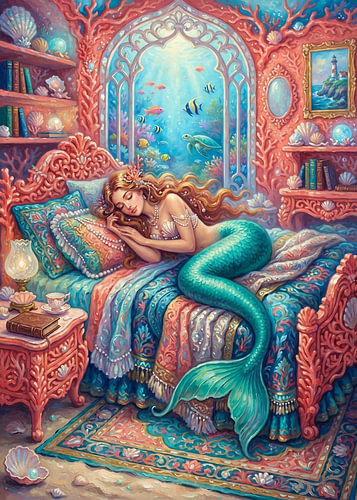 La chambre sous-marine de rêve de la sirène'