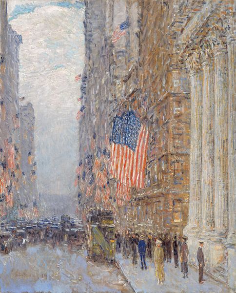 Flags on the Waldorf, Childe Hassam by Masterful Masters