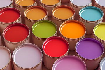 Colorful paint box illustration background by Animaflora PicsStock
