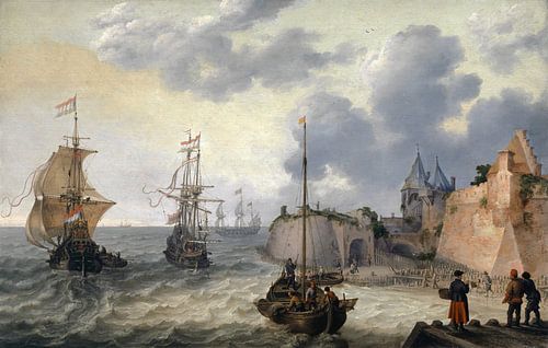 Nederlandse haven met zeilschepen, Adam Willaerts