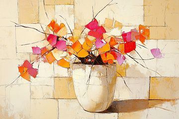 Blumenvase | Abstrakte Blumen