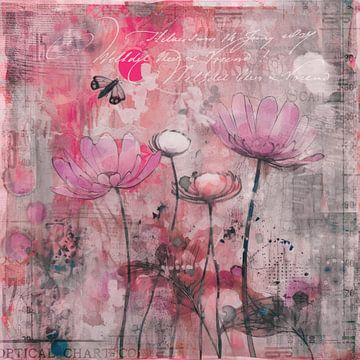 Roze Wilde Bloemen Zomer Botanische Kunst van Andrea Haase