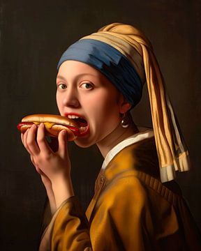 Meisje met de Hotdog van Maarten Knops