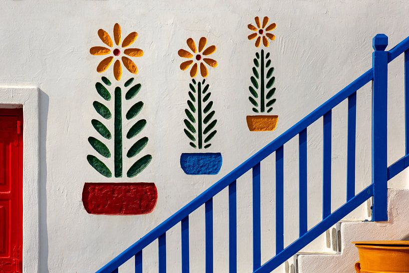 Farbenfrohes Detail, Mykonos, Griechenland von Adelheid Smitt