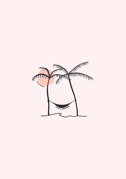 DIE SONNE GEHT AUF - Palmen-Illustration von DutchDreamDesigns