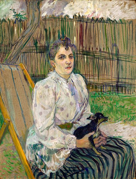 Dame met een Hond, Henri de Toulouse-Lautrec van Liszt Collection