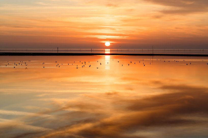 Sunset on the North Sea coast by Catrin Grabowski