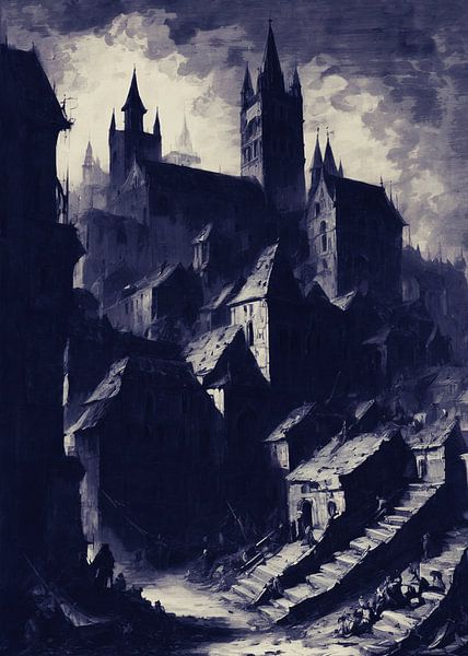 Old town panting by Hamka Risha