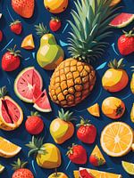Energieke kleuren en vormen van tropisch fruit