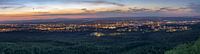City panorama of Kaiserslautern at dusk