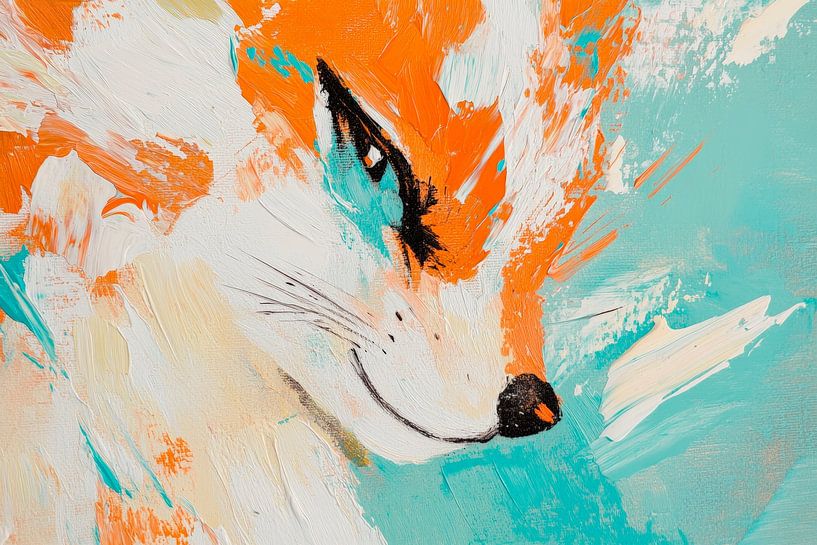 Fantasievolles Fuchs-Porträt in Farbe von Poster Art Shop