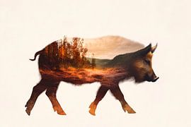 Varkenslandschap van Poster Art Shop