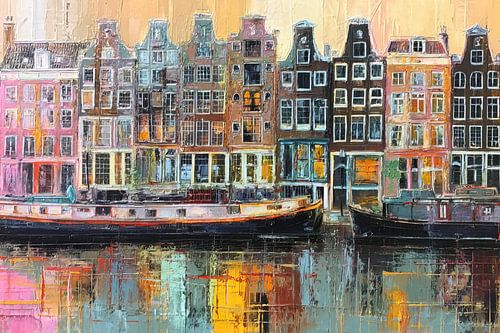 Canal Housefronts at Dusk