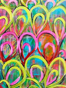 Motif abstrait de feuilles