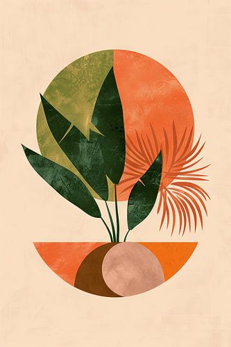 Minimalist plant art - Abstract style