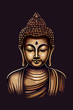 Beautiful Golden Buddha : Spirituelle Kunst für Meditationsräume