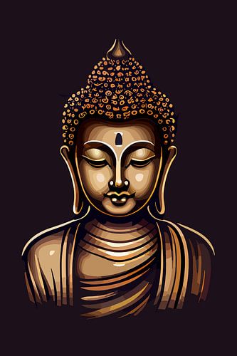 Prachtige Gouden Buddha : Spirituele Kunst voor Meditatie Ruimtes