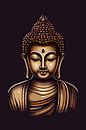 Prachtige Gouden Buddha : Spirituele Kunst voor Meditatie Ruimtes van Marian Nieuwenhuis thumbnail