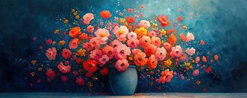 Peinture moderne de fleurs | Blooms Whispering sur Caprices d'Art