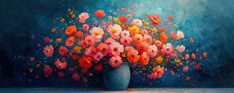 Moderne Blumenmalerei | Blütengeflüster von Kunst Laune