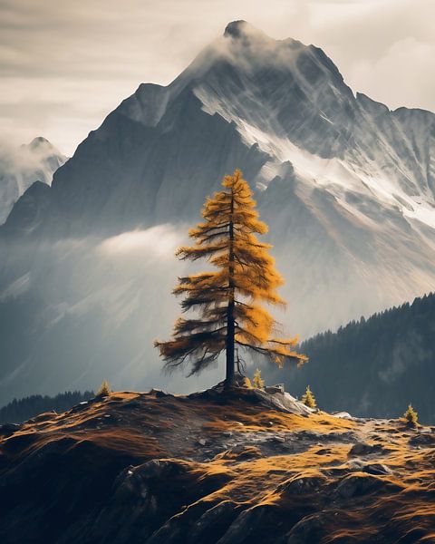 Bergland van fernlichtsicht