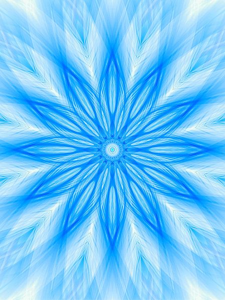 Mandala digital art 'Sky blue' by Ivonne Fuhren- van de Kerkhof
