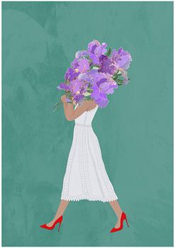 Robe bohème Iris bleu sarcelle