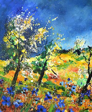 Bomen in de lente van pol ledent