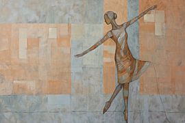 Peinture abstraite Figure féminine - 