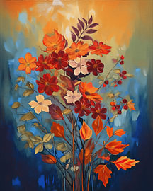 Bouquet de fleurs somptueux aux couleurs de l'automne sur STUDIO ARTSY