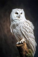 Portrait of a snowy owl