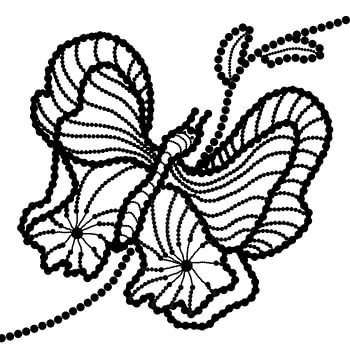 VLINDER in zwart en wit