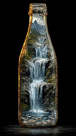 Wasserfall in einer Glasflasche von TheXclusive Art