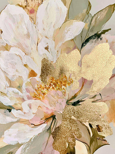 Goldene abstrakte Blüte