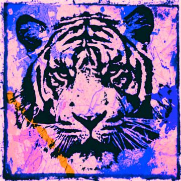 Tiger - Splash Pop Art PUR - 3 Colours - Part 3 van Felix von Altersheim