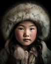 Portrait "Mongolian girl" by Carla Van Iersel thumbnail