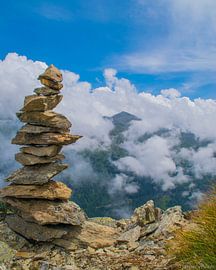 stone pile on top of the patscherkofel by jasper vriezen