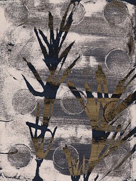 Wabi-Sabi botanische compositie met textuur van Dina Dankers
